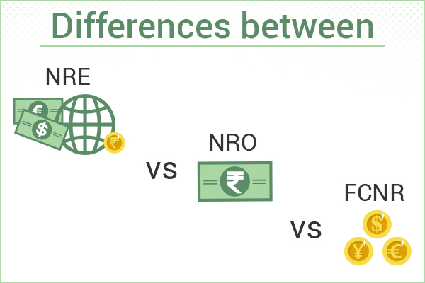 Difference between NRO, NRE AND FCNR Account