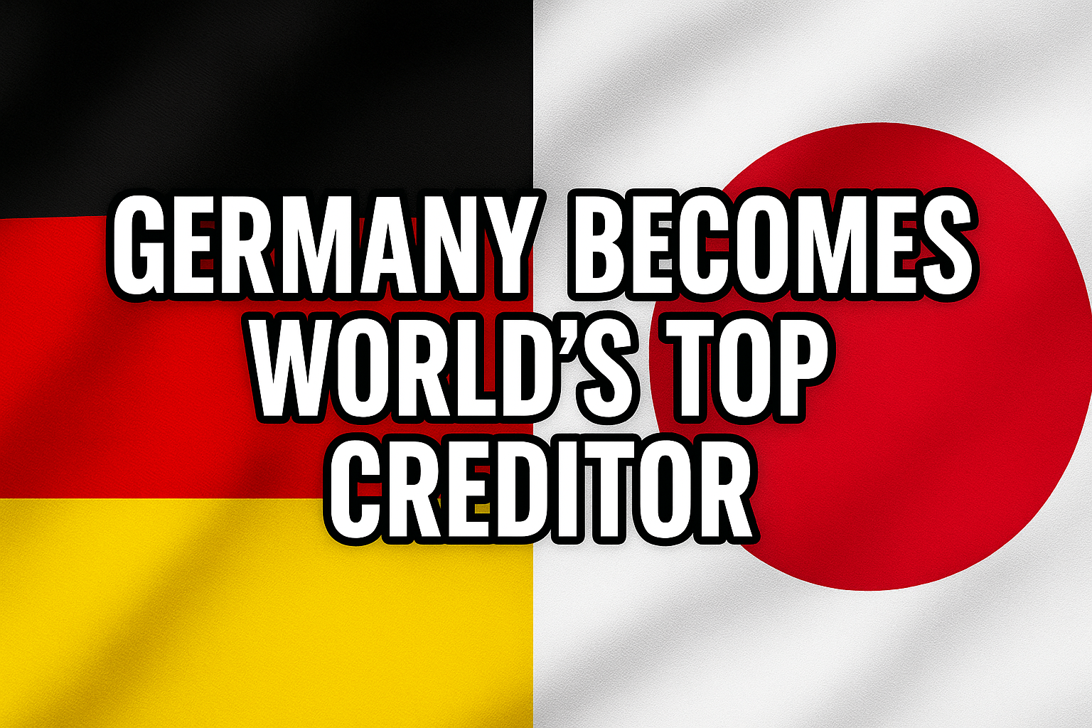 Historic! Germany beats Japan to become the biggest creditor in 34 years!